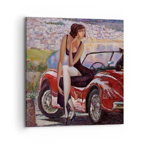 Cuadro sobre lienzo - Impresión de Imagen - Paseo veraniego - 70x70 cm