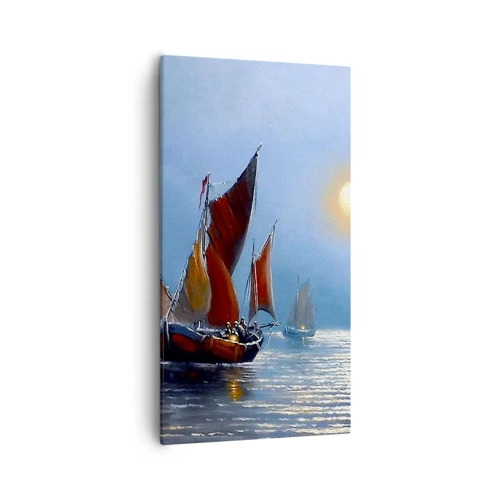 Cuadro sobre lienzo - Impresión de Imagen - Pesca nocturna - 55x100 cm