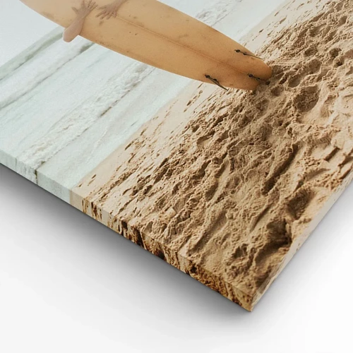 Cuadro sobre lienzo - Impresión de Imagen - Por el amor de las olas - 55x100 cm