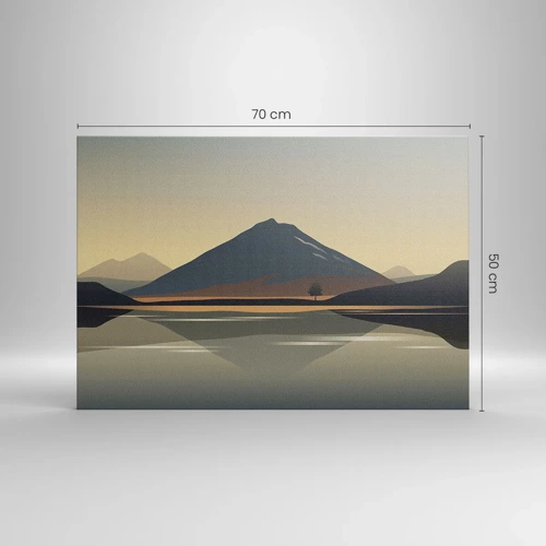 Cuadro sobre lienzo - Impresión de Imagen - Reflejo de espejo - 70x50 cm