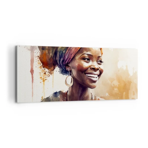 Cuadro sobre lienzo - Impresión de Imagen - Reina africana - 100x40 cm