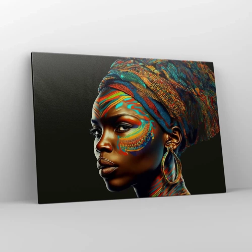 Cuadro sobre lienzo - Impresión de Imagen - Reina africana - 100x70 cm