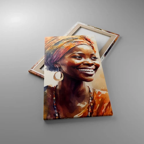Cuadro sobre lienzo - Impresión de Imagen - Reina africana - 45x80 cm