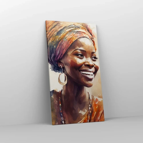 Cuadro sobre lienzo - Impresión de Imagen - Reina africana - 55x100 cm