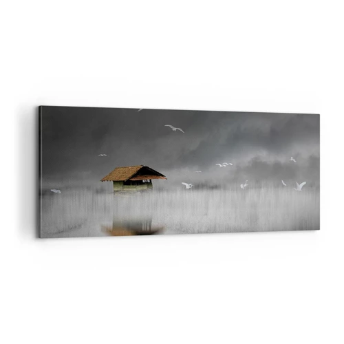 Cuadro sobre lienzo - Impresión de Imagen - Resguardo de la lluvia - 100x40 cm