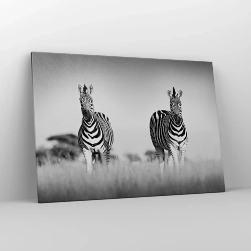 Cuadro sobre lienzo - Impresión de Imagen - Resulta que el mundo es blanco y negro - 100x70 cm