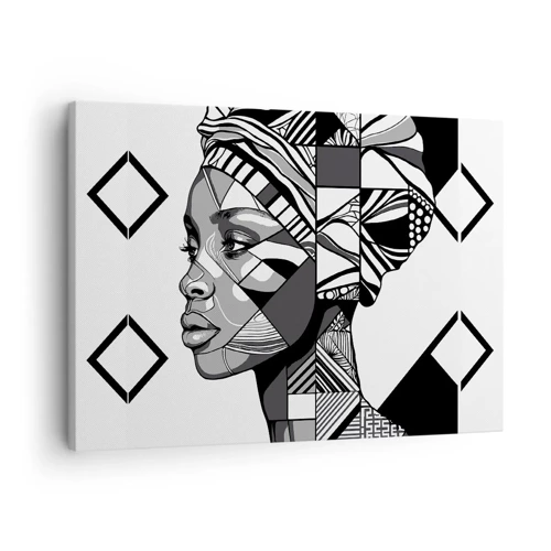 Cuadro sobre lienzo - Impresión de Imagen - Retrato étnico - 70x50 cm