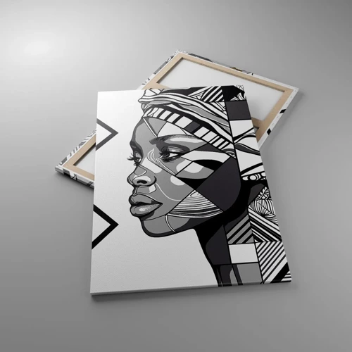 Cuadro sobre lienzo - Impresión de Imagen - Retrato étnico - 80x120 cm