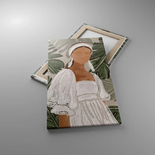 Cuadro sobre lienzo - Impresión de Imagen - Retrato exótico - 45x80 cm