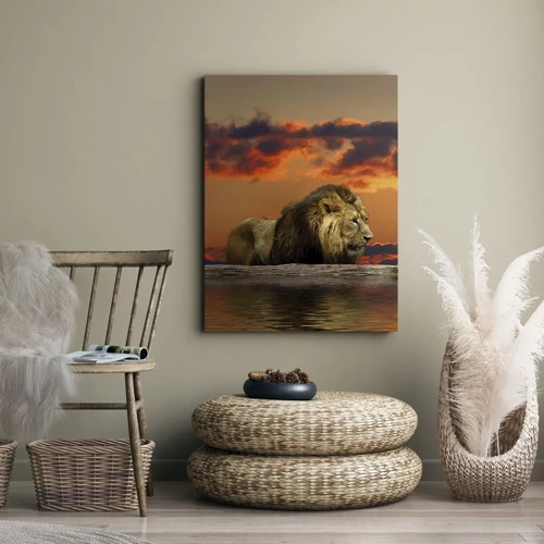 Cuadro sobre lienzo - Impresión de Imagen - Rey de la naturaleza - 65x120 cm