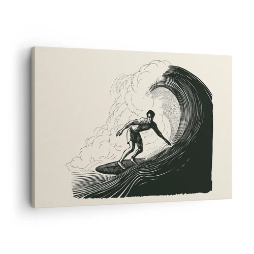 Cuadro sobre lienzo - Impresión de Imagen - Rey de la ola - 70x50 cm