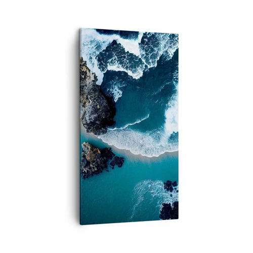 Cuadro sobre lienzo - Impresión de Imagen - Rodeadas por las olas - 45x80 cm