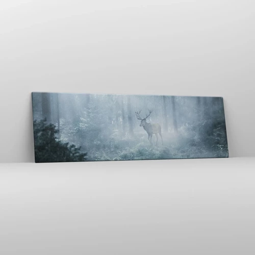 Cuadro sobre lienzo - Impresión de Imagen - Ronda matutina por la finca - 160x50 cm