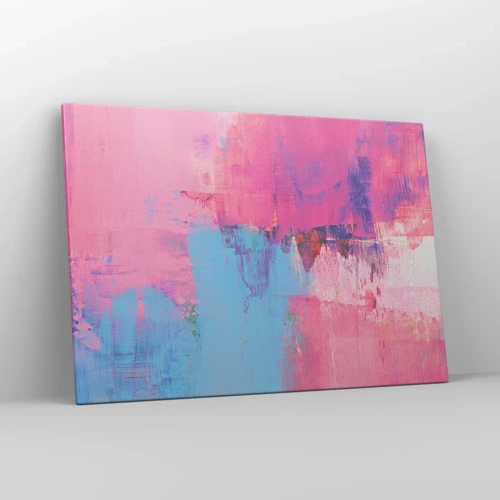 Cuadro sobre lienzo - Impresión de Imagen - Rosa, azul y una pizca de luz - 100x70 cm