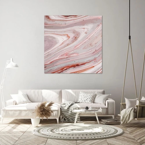Cuadro sobre lienzo - Impresión de Imagen - Rosa líquido - 60x60 cm
