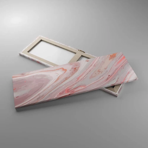 Cuadro sobre lienzo - Impresión de Imagen - Rosa líquido - 90x30 cm