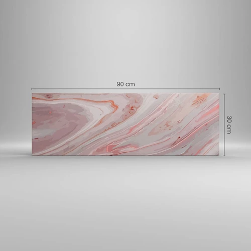 Cuadro sobre lienzo - Impresión de Imagen - Rosa líquido - 90x30 cm