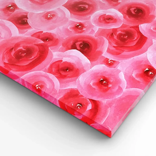 Cuadro sobre lienzo - Impresión de Imagen - Rosas abajo y arriba - 100x40 cm