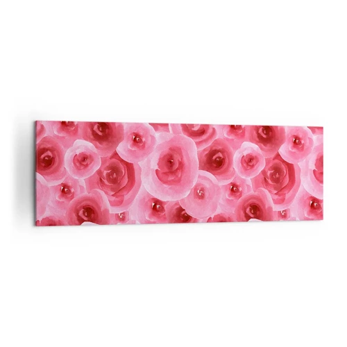 Cuadro sobre lienzo - Impresión de Imagen - Rosas abajo y arriba - 160x50 cm