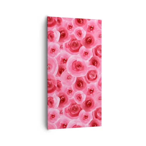 Cuadro sobre lienzo - Impresión de Imagen - Rosas abajo y arriba - 65x120 cm