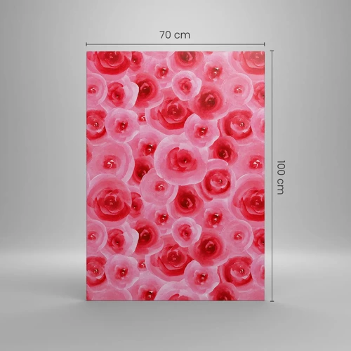 Cuadro sobre lienzo - Impresión de Imagen - Rosas abajo y arriba - 70x100 cm