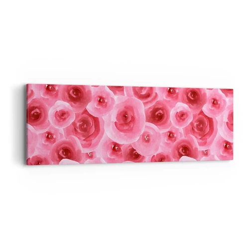 Cuadro sobre lienzo - Impresión de Imagen - Rosas abajo y arriba - 90x30 cm