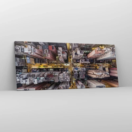 Cuadro sobre lienzo - Impresión de Imagen - Saludos desde Hong Kong - 120x50 cm