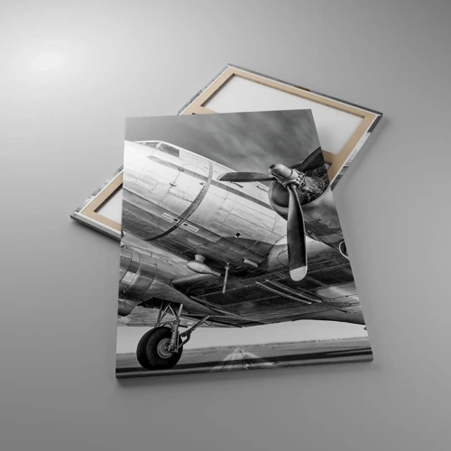 Cuadro sobre lienzo - Impresión de Imagen - Siempre listo para volar - 80x120 cm