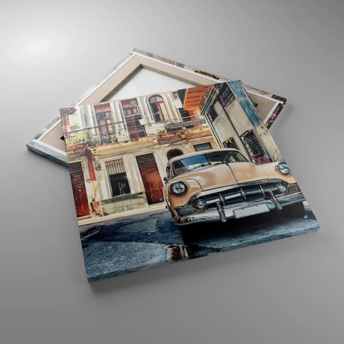Cuadro sobre lienzo - Impresión de Imagen - Siesta en La Habana - 50x50 cm