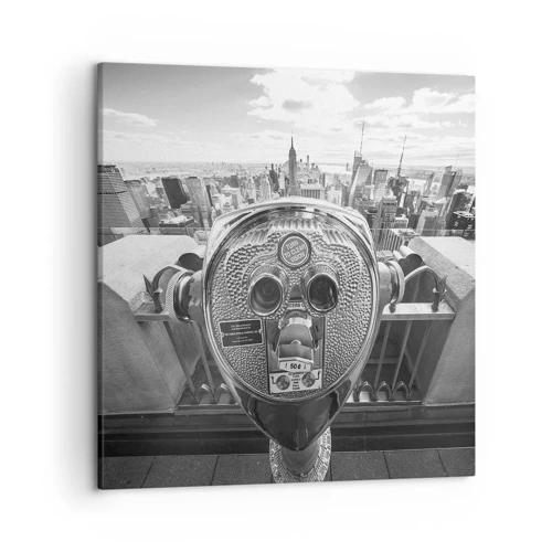 Cuadro sobre lienzo - Impresión de Imagen - Sobre la ciudad - 50x50 cm