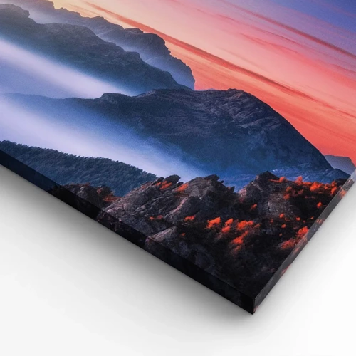 Cuadro sobre lienzo - Impresión de Imagen - Sobre los valles - 70x70 cm
