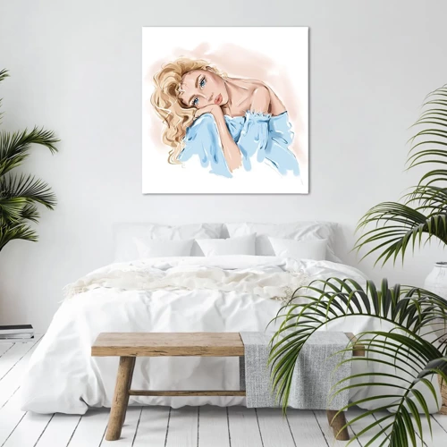 Cuadro sobre lienzo - Impresión de Imagen - Soñar en azul - 40x40 cm