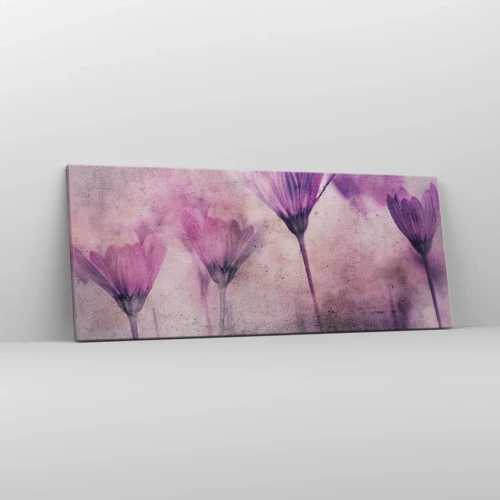 Cuadro sobre lienzo - Impresión de Imagen - Sueño de flores - 100x40 cm