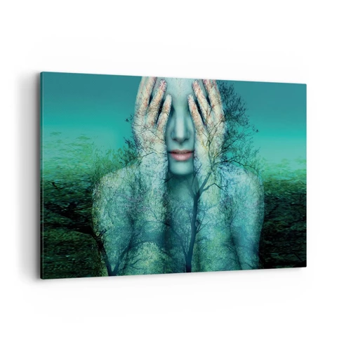Cuadro sobre lienzo - Impresión de Imagen - Sumergida en azul - 120x80 cm