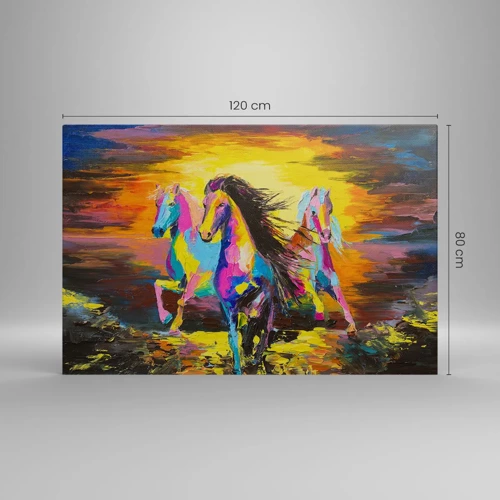 Cuadro sobre lienzo - Impresión de Imagen - Sumergido en un arco iris - 120x80 cm