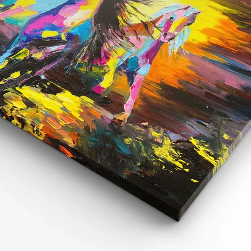 Cuadro sobre lienzo - Impresión de Imagen - Sumergido en un arco iris - 120x80 cm