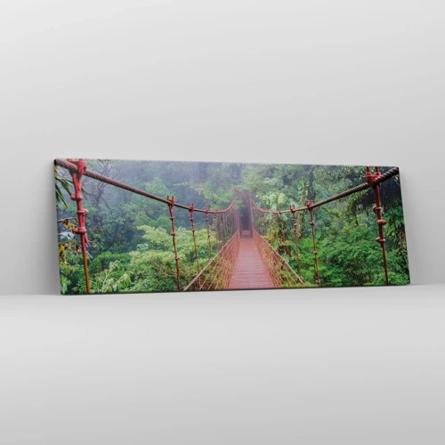 Cuadro sobre lienzo - Impresión de Imagen - Suspendido sobre las copas - 90x30 cm