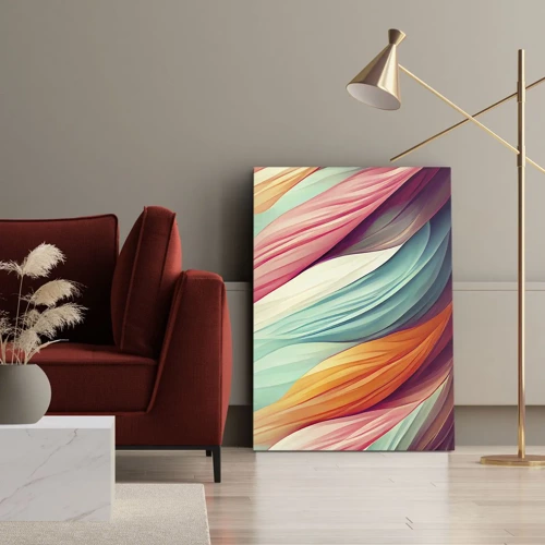 Cuadro sobre lienzo - Impresión de Imagen - Tejido arco iris - 50x70 cm
