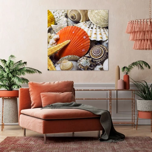 Cuadro sobre lienzo - Impresión de Imagen - Tesoros del océano - 30x30 cm