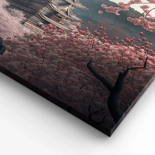 Cuadro sobre lienzo - Impresión de Imagen - Tierra de cerezos en flor - 100x70 cm