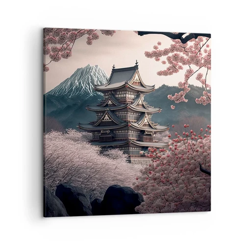 Cuadro sobre lienzo - Impresión de Imagen - Tierra de cerezos en flor - 50x50 cm