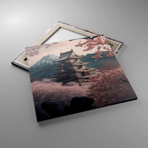 Cuadro sobre lienzo - Impresión de Imagen - Tierra de cerezos en flor - 60x60 cm