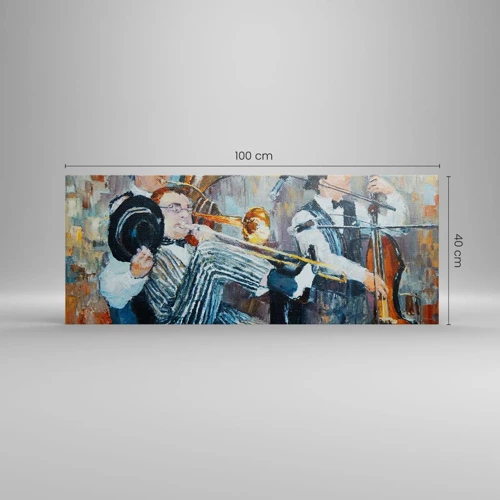 Cuadro sobre lienzo - Impresión de Imagen - Todo ese jazz - 100x40 cm