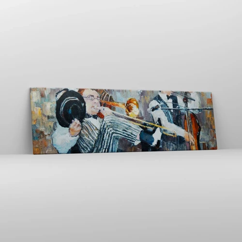 Cuadro sobre lienzo - Impresión de Imagen - Todo ese jazz - 160x50 cm