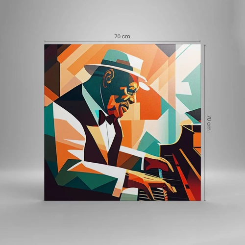 Cuadro sobre lienzo - Impresión de Imagen - Todo ese jazz que llevas dentro - 70x70 cm