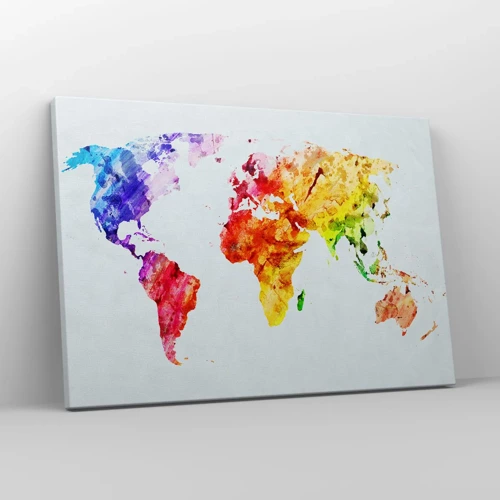 Cuadro sobre lienzo - Impresión de Imagen - Todos los colores del mundo - 70x50 cm
