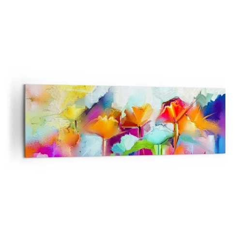 Cuadro sobre lienzo - Impresión de Imagen - Un arco iris ha florecido - 160x50 cm