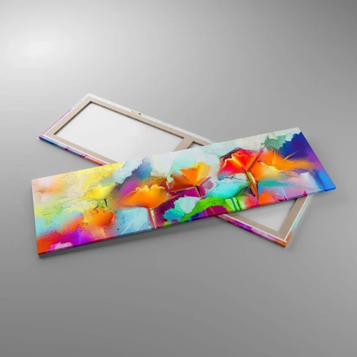 Cuadro sobre lienzo - Impresión de Imagen - Un arco iris ha florecido - 160x50 cm