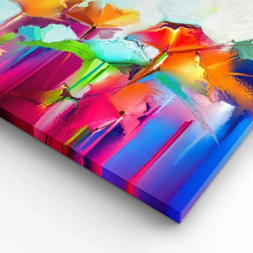 Cuadro sobre lienzo - Impresión de Imagen - Un arco iris ha florecido - 160x50 cm