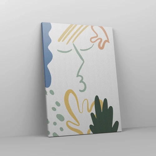 Cuadro sobre lienzo - Impresión de Imagen - Un beso de flores - 50x70 cm